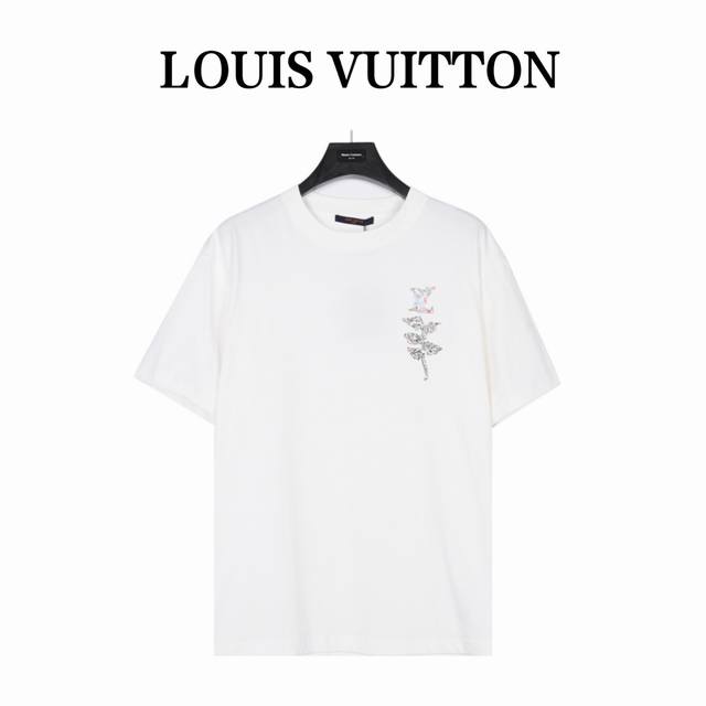 Louis Vuitton 路易威登 彩色树叶logo刺绣短袖t恤 胸口简洁彩色树叶及logo图案立体logo刺绣 后背采用黄色logo标签 满满的路易威登风格
